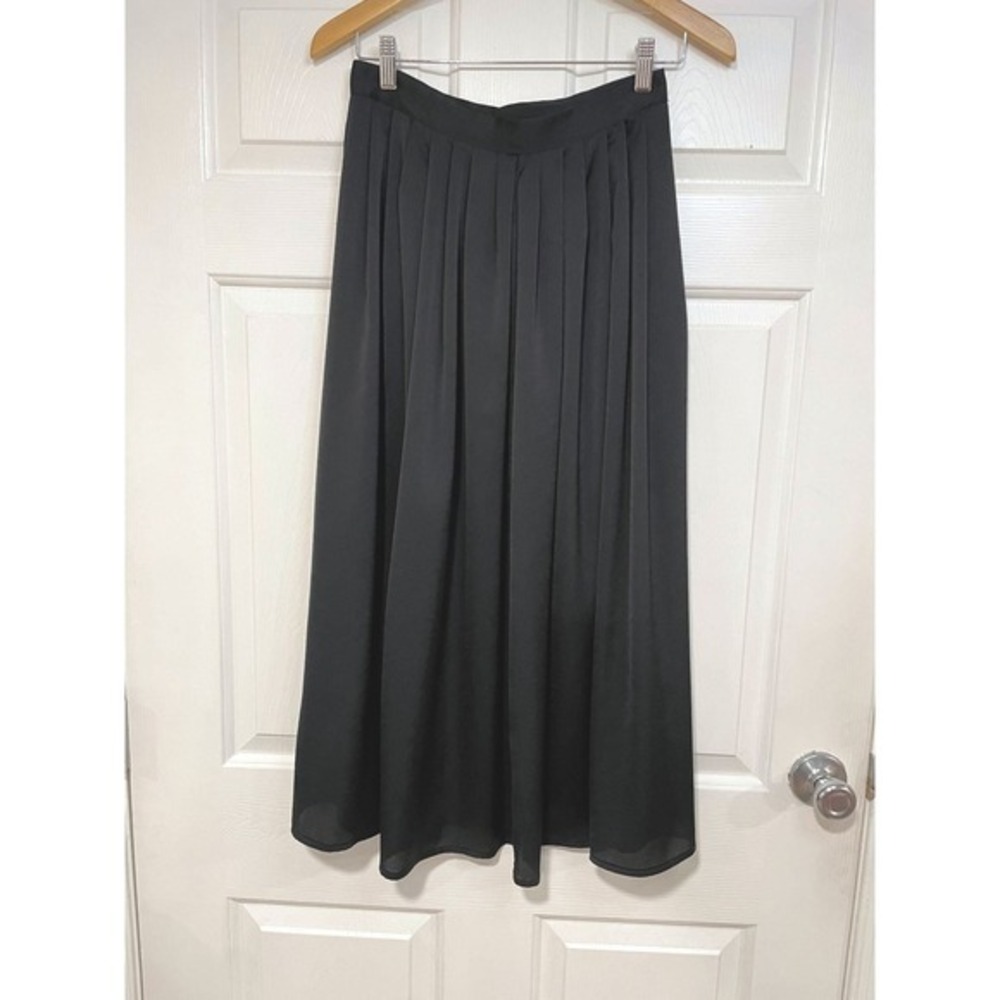 VTG 80s Dorothy Bullitt Black Maxi Skirt Flowy Full Womens S‎ M 10 Whimsygoth